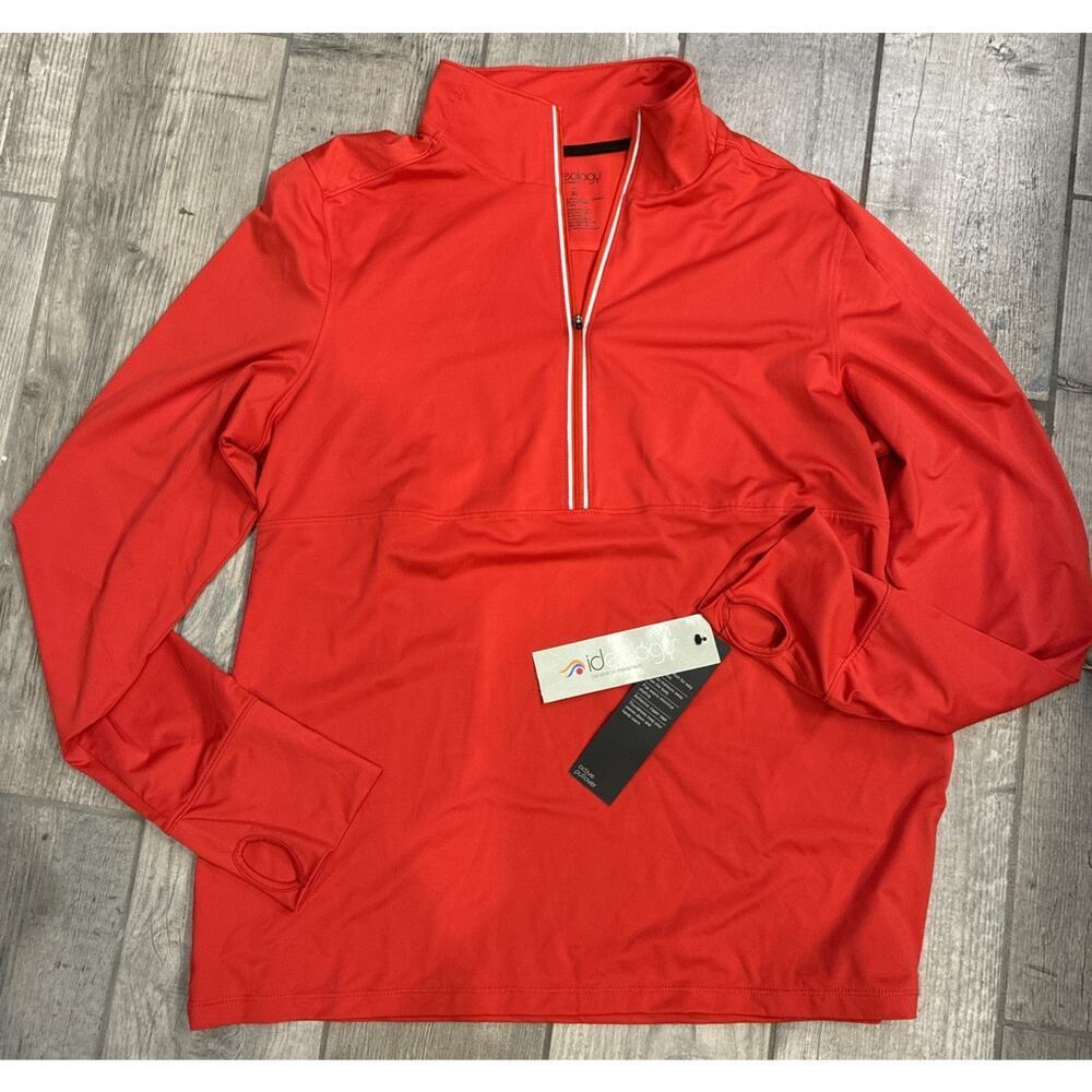 NWT Ideology Women’s XL 1/4 Zip Pullover Red Lightweight Activewear Athleisure